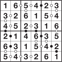 Kropki Sudoku example